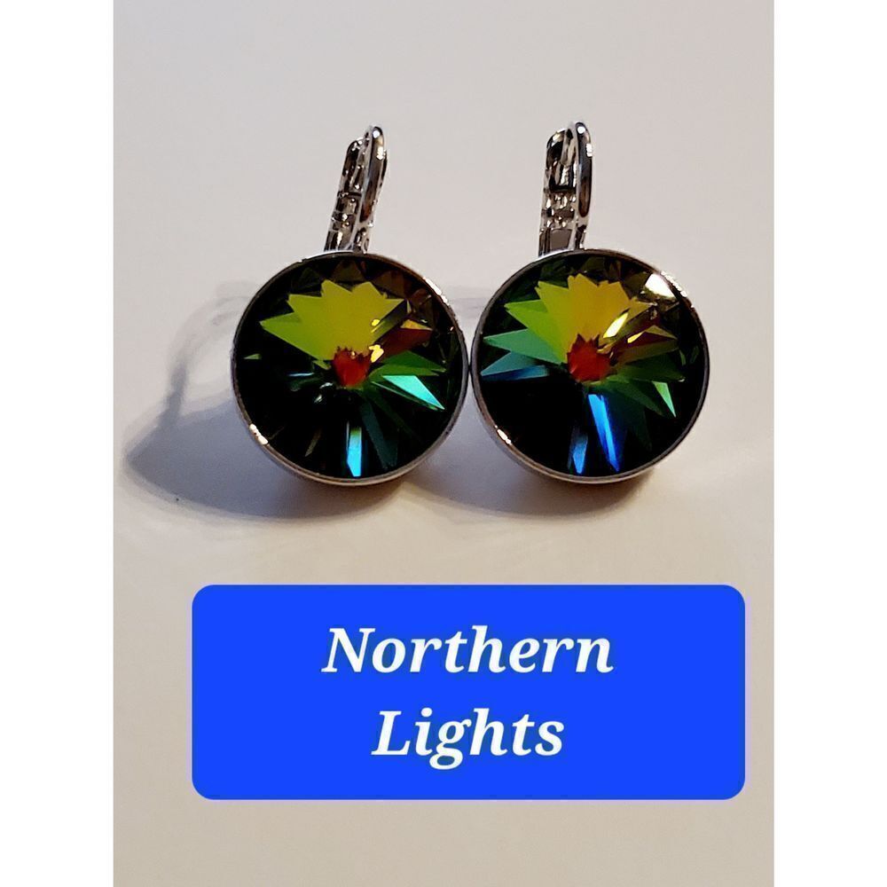 Swarovski Element Earrings NWT Northern Lights.‎ Sparkle Unique. Multiple colors
